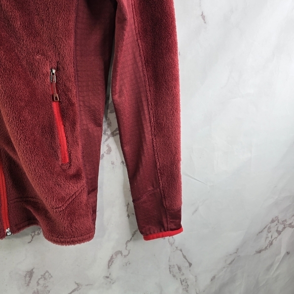 Patagonia Jacket Womens Small Red Fleece Full Zip Micro Grid R2 Regulator - Picture 4 of 14
